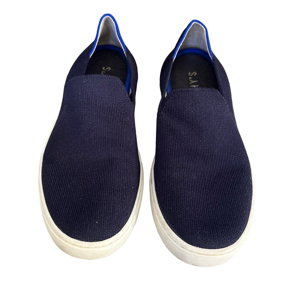 Rothy's The Sneaker Women 7 Navy Blue Good Knit Slip On Casual Sustainable Shoes